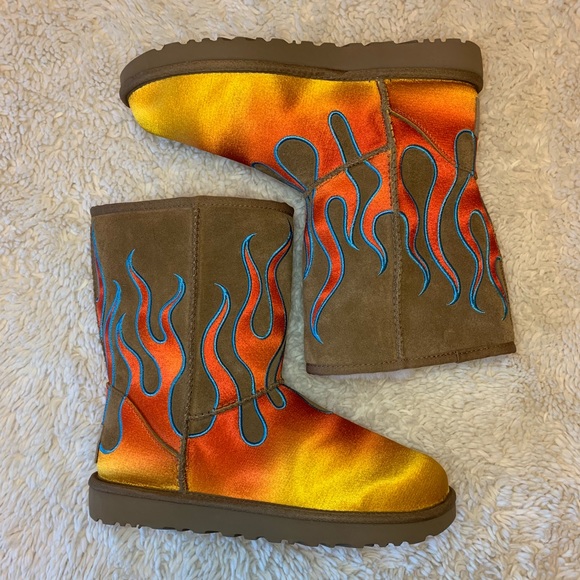 uggs with flames